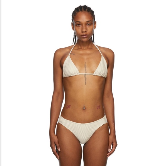 EUC Anine Bing Riza Bikini Bottom in Cream Sz L - Picture 1 of 7